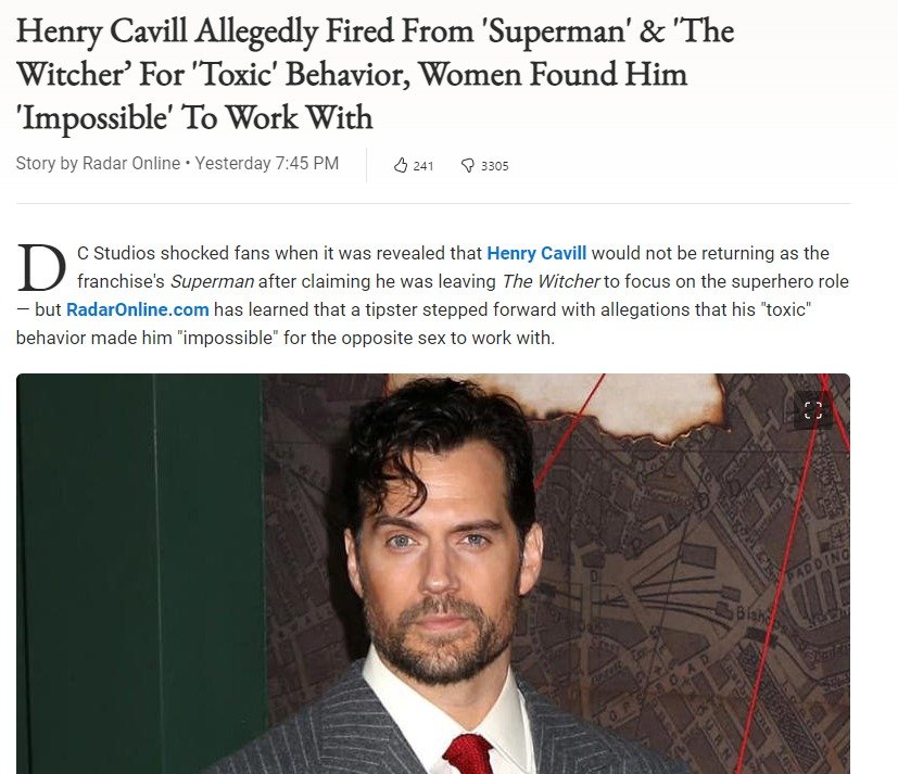 Após deixar 'The Witcher', Henry Cavill sai de 'Superman'; 'desemprego'  vira meme